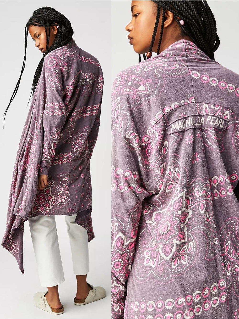 Magnolia Pearl Stargazer Bandana Cardigan Ithaca Purple Pink